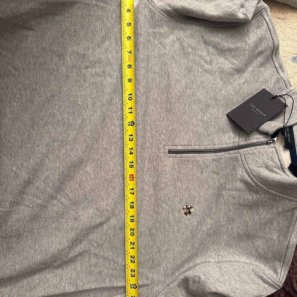 Ted Baker Light Gray Zip-Up Sweater - Picture 11 of 12